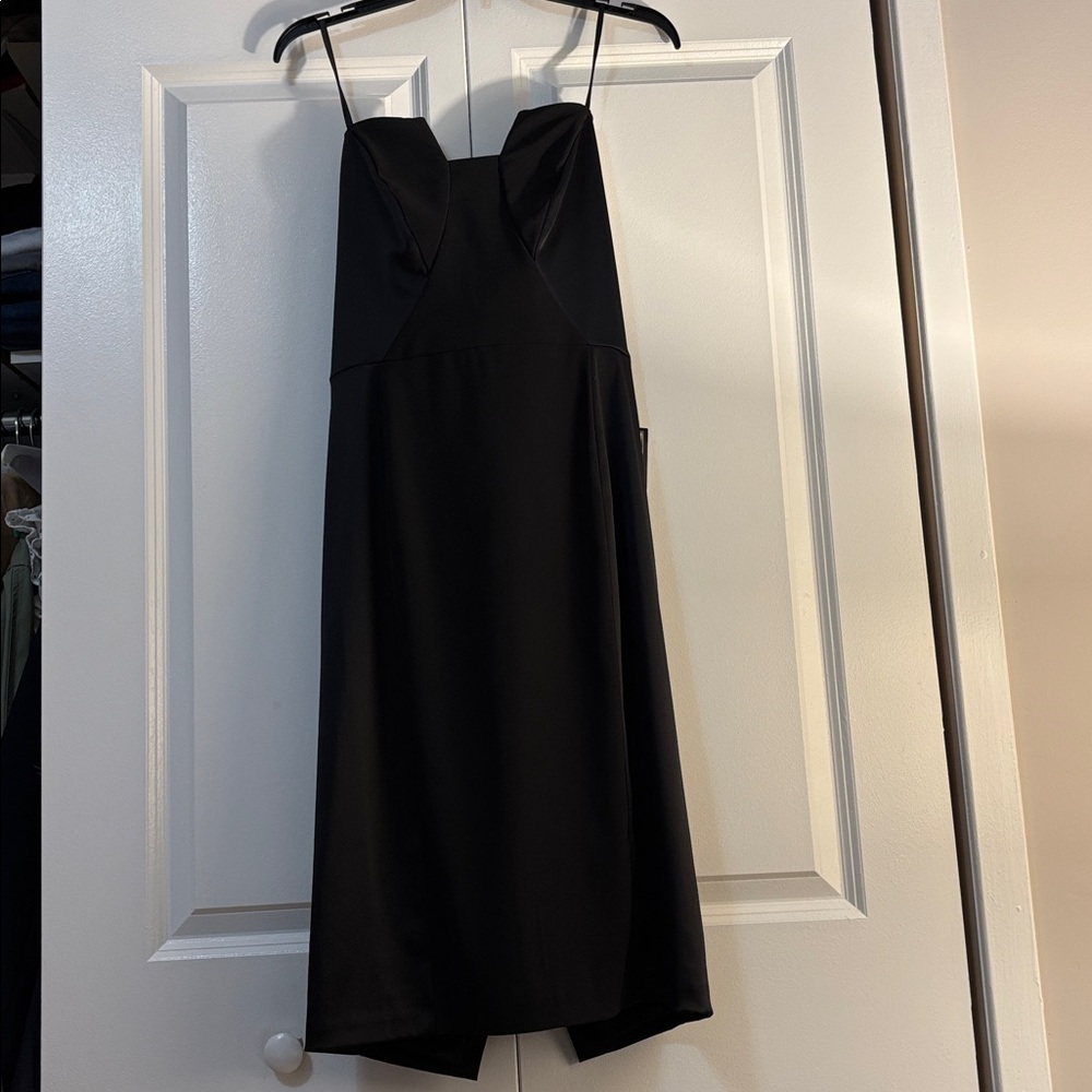Elegant Black Spaghetti Strap Dress